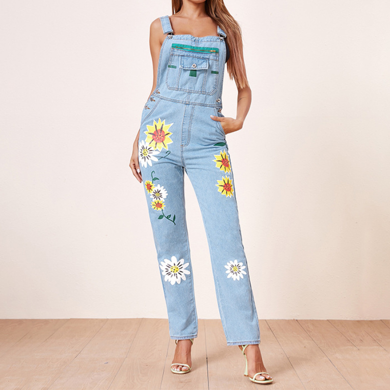 Mom Jeans Women - DENIM Jumpsuits ผู้หญิง MOM กางเกงยีนส์กางเกง Rompers