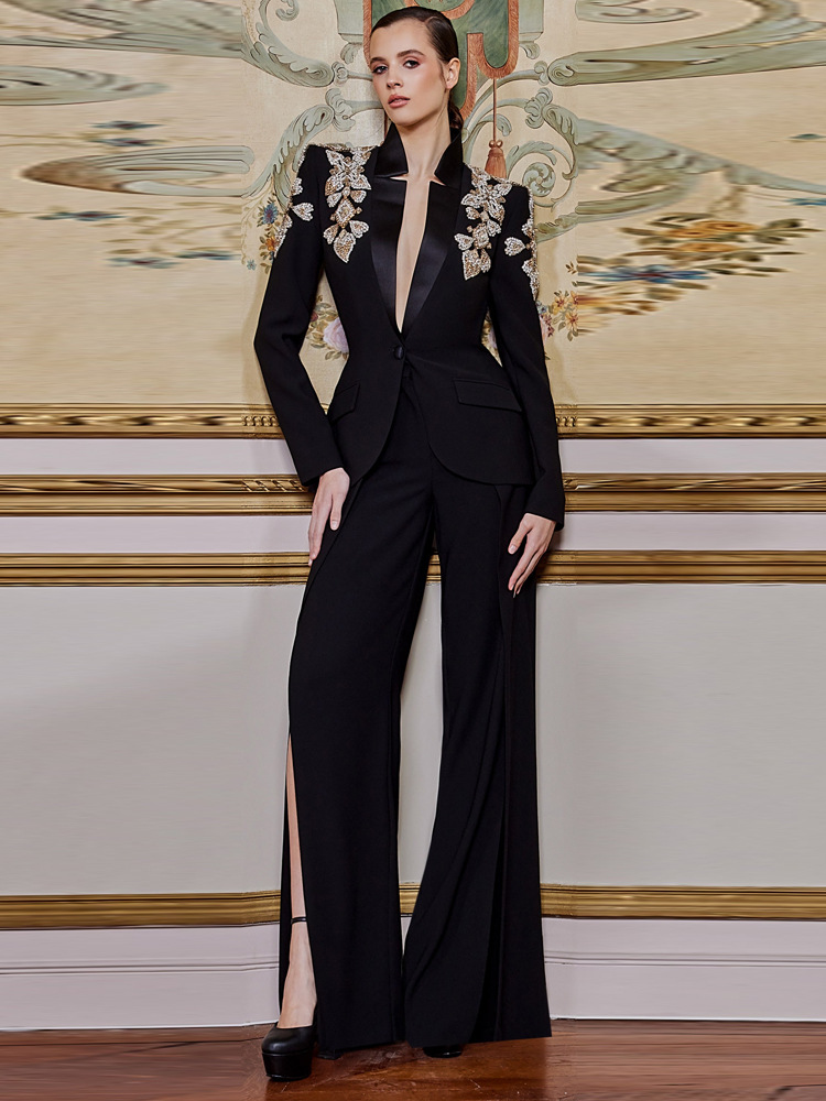 Wide Leg Palazzo Pants - ชุดสูทดีไซน์เนอร์ใหม่ล่าสุดปี 2026 จาก HIGH STREET สำหรับผู้หญิง