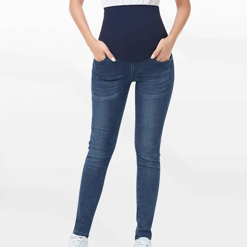 Mom Jeans Women - กางเกงยีนส์คนท้องเอวสูงทรงเข้ารูปสำหรับฤดูใบไม้ร่วงและฤดูหนาว ช่วยยกกระชับสะโพกและขา ผ้ายืดหยุ่น