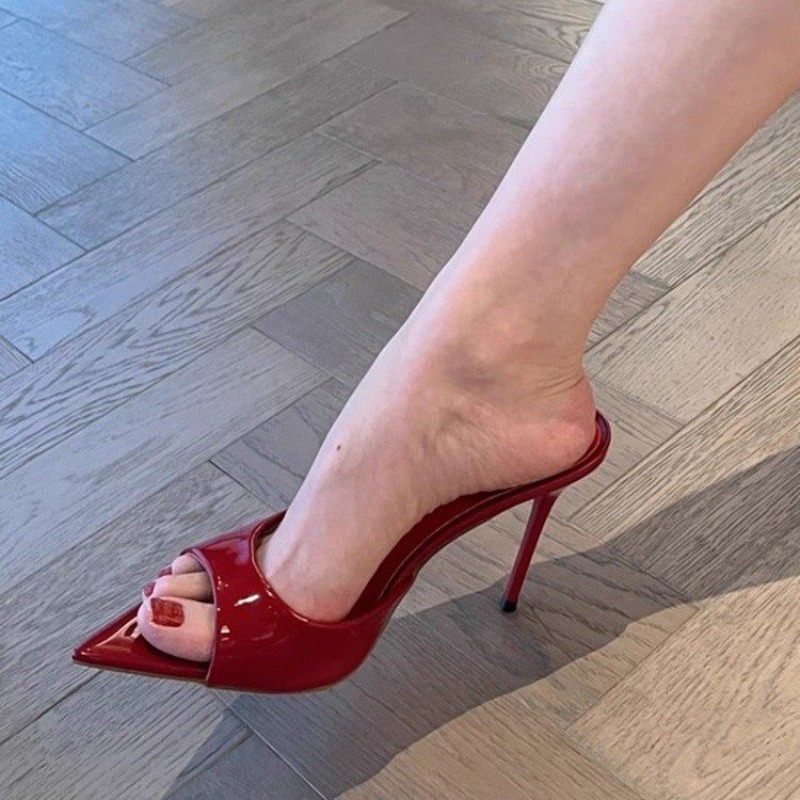 Women Fashion Ideas - รองเท้าส้นสูงแฟชั่นสำหรับใส่ในไนต์คลับ รองเท้าแตะรัดส้นแบบเปิดนิ้วเท้าสำหรับฤดูร้อน รองเท้าสไลด์สำหรับผู้หญิง รองเท้าเซ็กซี่สำหรับงานปาร์ตี้