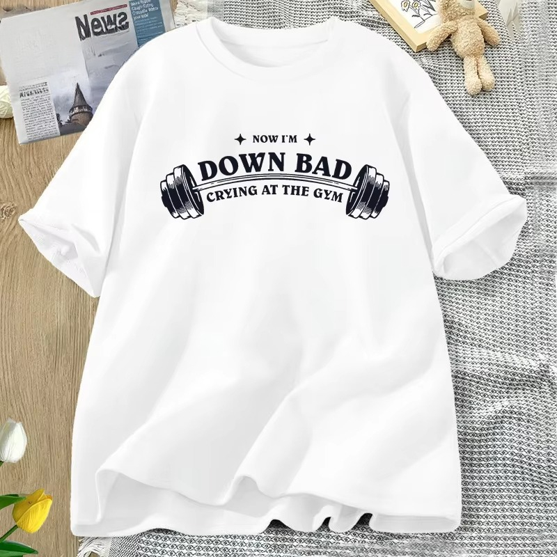 Women Fashion Now - ตอนนี้ฉันร้องไห้จนน้ำตาไหลในยิม เสื้อยืดผู้หญิงสไตล์เรโทร The Tortured Poet Department