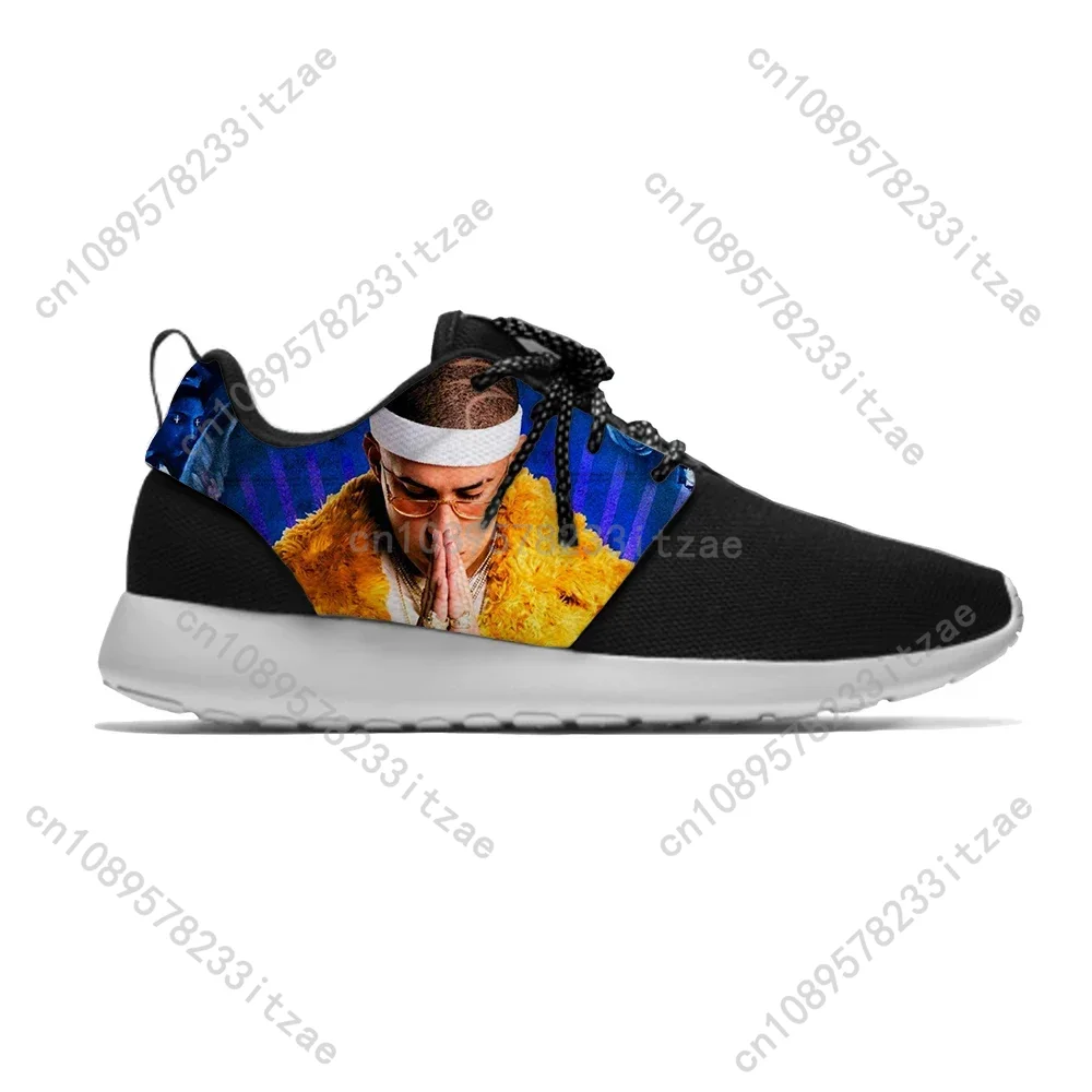 Women'S Fashion Running Shoes - แบด บันนี่ แร็ปเปอร์ฮิปฮอปเพลงแร็พตลกแฟชั่นกีฬารองเท้าวิ่งรองเท้าลำลองระบายอากาศได้ดีน้ำหนักเบาพิมพ์ 3 มิติผู้ชายผู้หญิงรองเท้าผ้าใบ