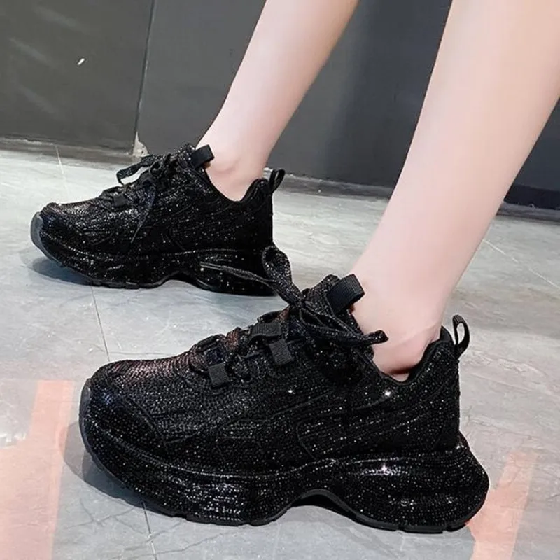 Women'S Fashion Running Shoes - Designer Women Bling รองเท้าวิ่ง Chunky รองเท้าผ้าใบแฟชั่น