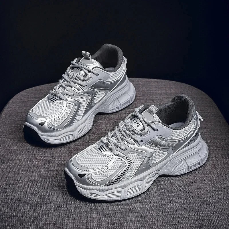 Women'S Fashion Running Shoes - รองเท้าผ้าใบแฟชั่นผู้หญิงแบบหนา รุ่นใหม่ ปี 2026 รองเท้าลำลองตาข่าย ระบายอากาศ