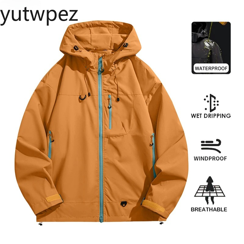 Women'S Fashion Rain Jacket - เสื้อแจ็คเก็ตกันน้ำสำหรับผู้ชายและผู้หญิง เสื้อกันลมสำหรับเดินป่า ตั้งแคมป์ ปีนเขา เสื้อกันฝนสำหรับกีฬากลางแจ้ง รุ่น