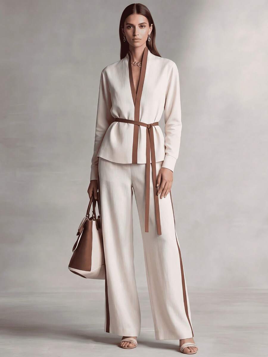 ชุดเซ็ตสองชิ้นสำหรับผู้หญิง XT - Wide Leg Palazzo Pants บทวิจารณ์และราคา