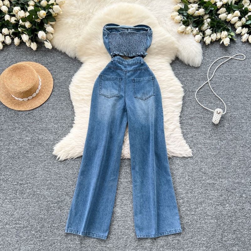 จั๊มสูทเดนิมผู้หญิงแบบชิ้นเดีย - Mom Jeans Women บทวิจารณ์และราคา