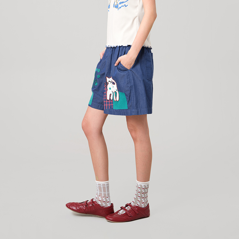MOVEUP กางเกงขาสั้นผ้ายีนส์ขาก - Women Fashion Fun บทวิจารณ์และราคา