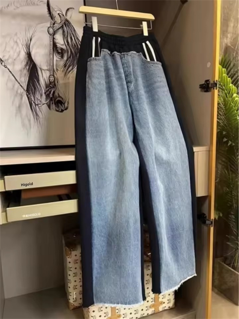 แฟชั่นHeavy Duty Patchwork Den - Mom Jeans Women บทวิจารณ์และราคา