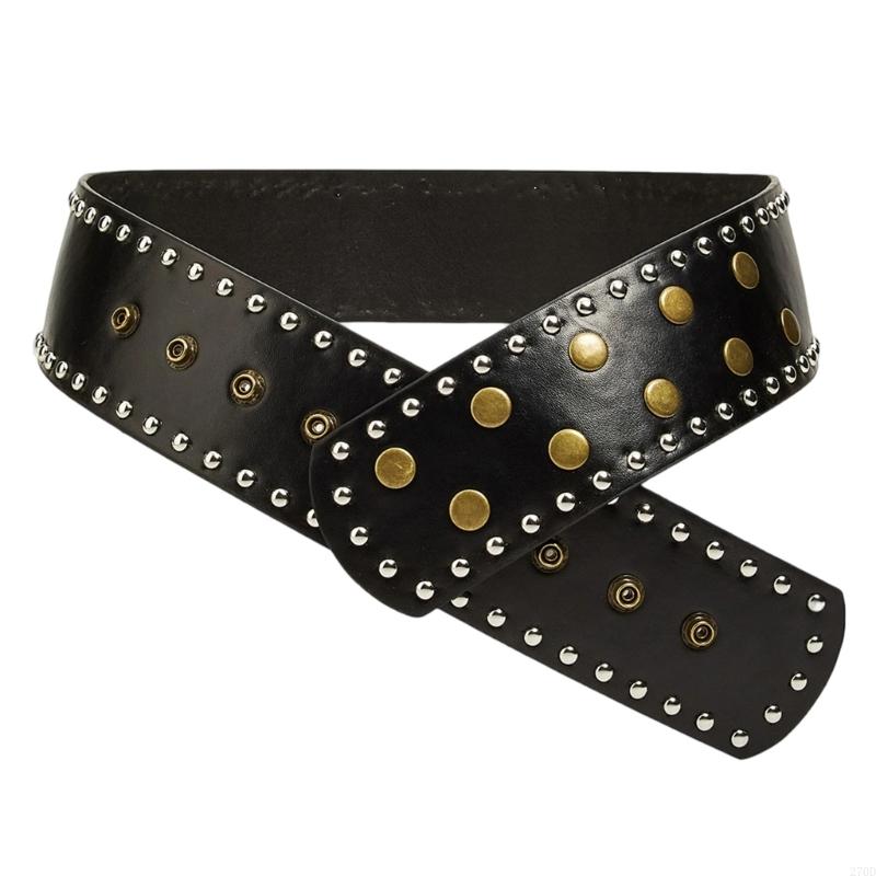 Edgy Gothic Punk เข็มขัดกระดุม - Women'S Fashion Edgy บทวิจารณ์และราคา
