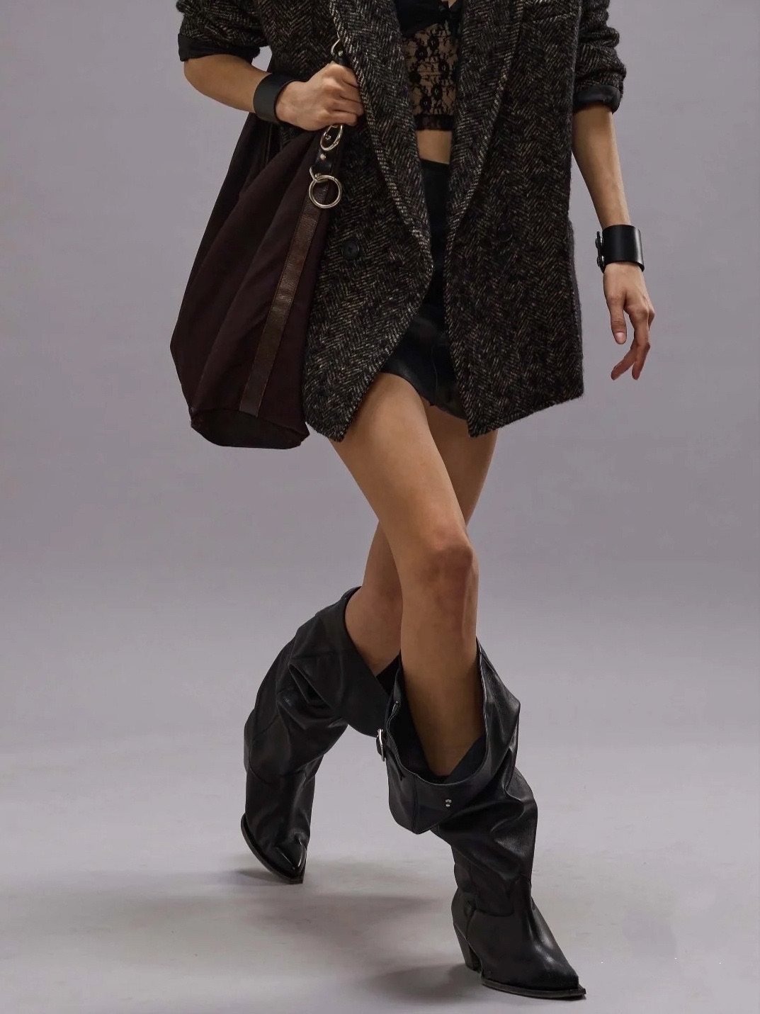 รองเท้าบูทสไตล์ตะวันตกทรงหลวมส - Women'S Fashion Edgy บทวิจารณ์และราคา