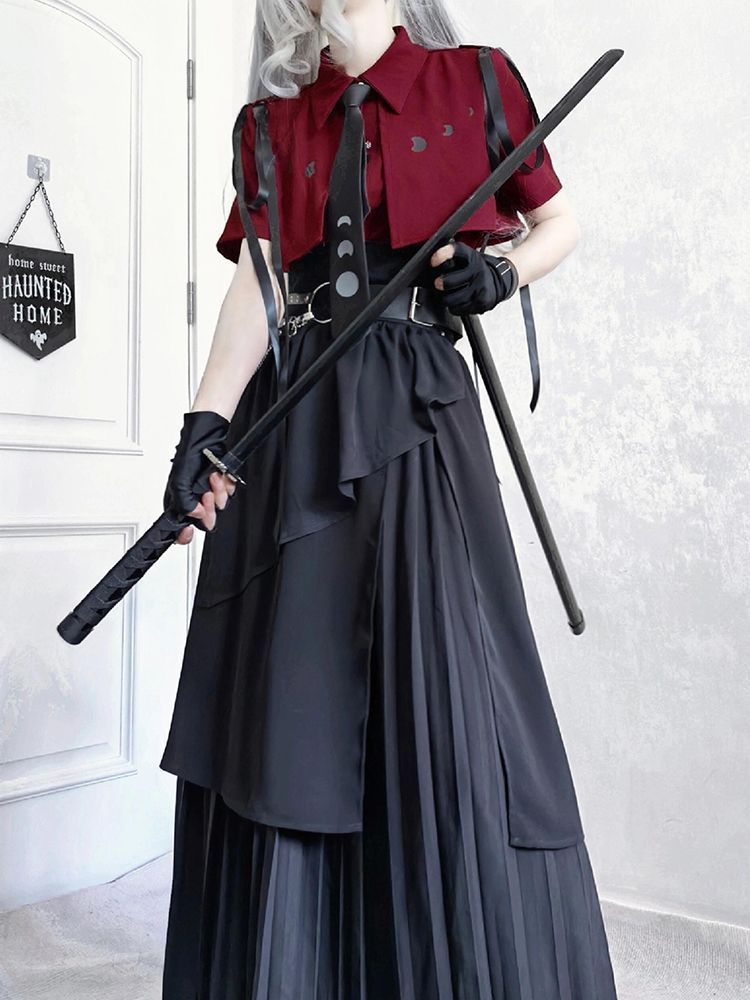 2025 New Gothic Vintage Elegan - Belted Shirt Dress บทวิจารณ์และราคา
