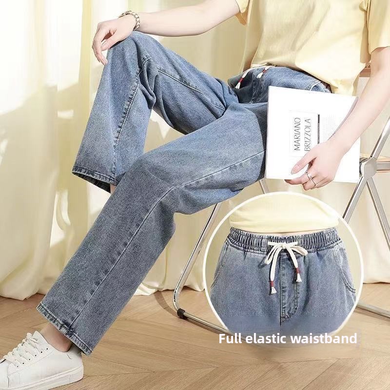 กางเกงยีนส์เอวสูงทรงตรงขาบานสี - Mom Jeans Women บทวิจารณ์และราคา