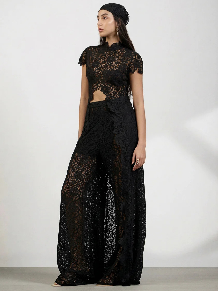 ชุดเซ็ท 2 ชิ้นสำหรับผู้หญิง ผ้ - Wide Leg Palazzo Pants บทวิจารณ์และราคา