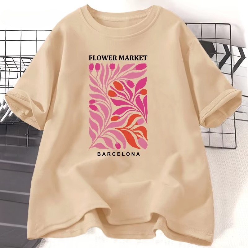 ตลาดดอกไม้บาร์เซโลนาเสื้อยืดผู - Women'S Fashion Market Size บทวิจารณ์และราคา