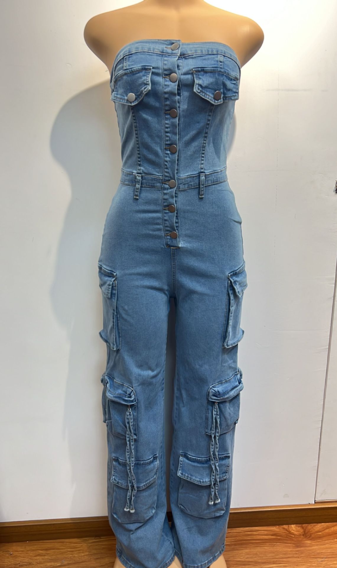 Jumpsuits ผู้หญิง Strapless On - Mom Jeans Women บทวิจารณ์และราคา