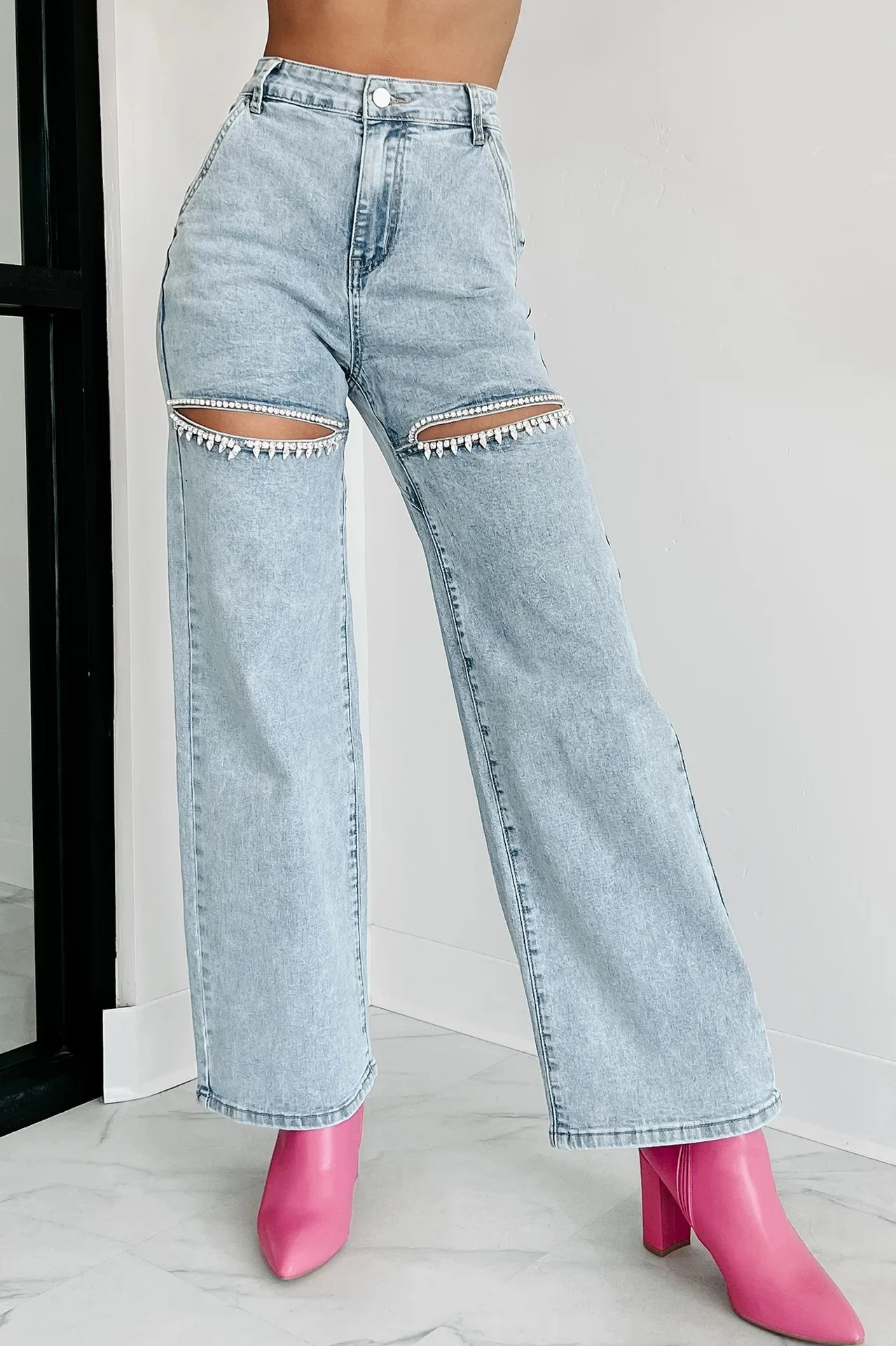 แฟชั่นผู้หญิงกางเกงยีนส์กางเกง - Mom Jeans Women บทวิจารณ์และราคา