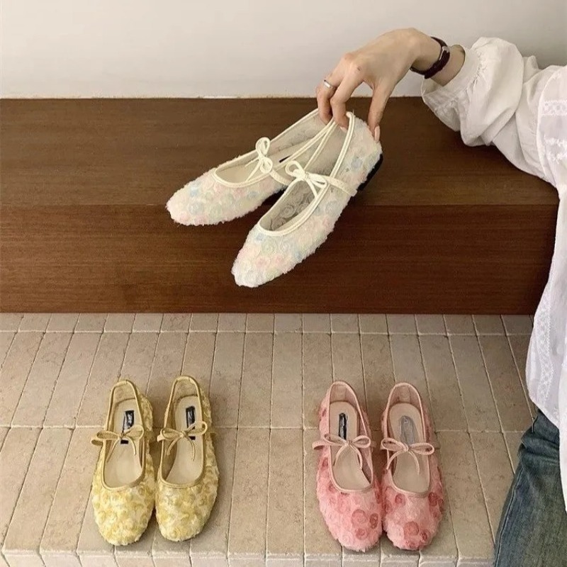 รองเท้าแมรี่เจนตาข่ายลายกุหลาบ - Women'S Fashion Day บทวิจารณ์และราคา