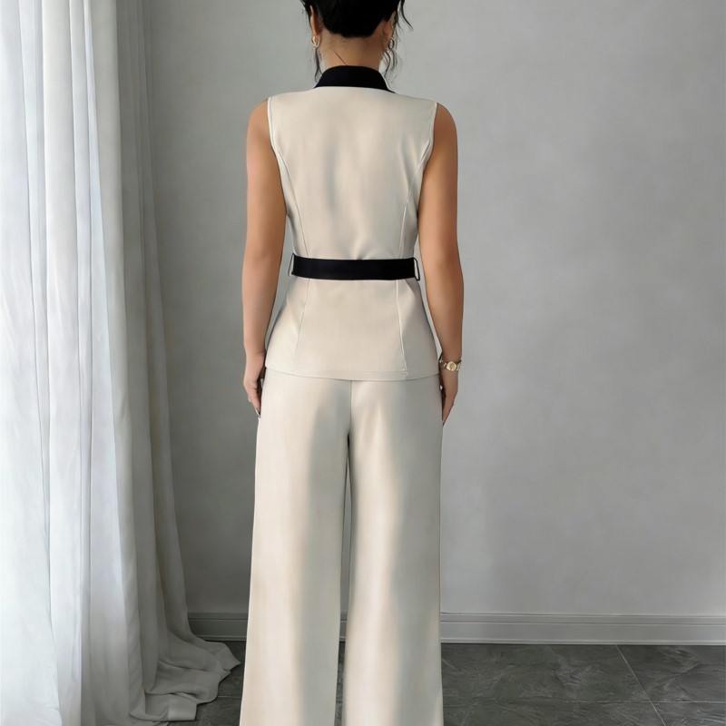 ชุดสูทผู้หญิง กางเกงขายาว เสื้ - Wide Leg Palazzo Pants บทวิจารณ์และราคา