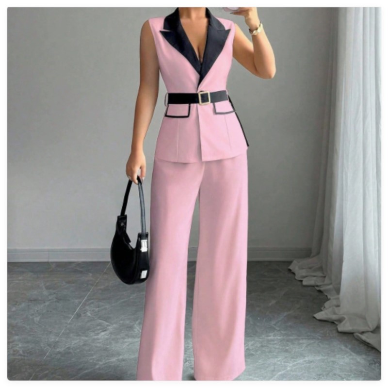 ชุดสูทผู้หญิง กางเกงขายาว เสื้ - Wide Leg Palazzo Pants บทวิจารณ์และราคา