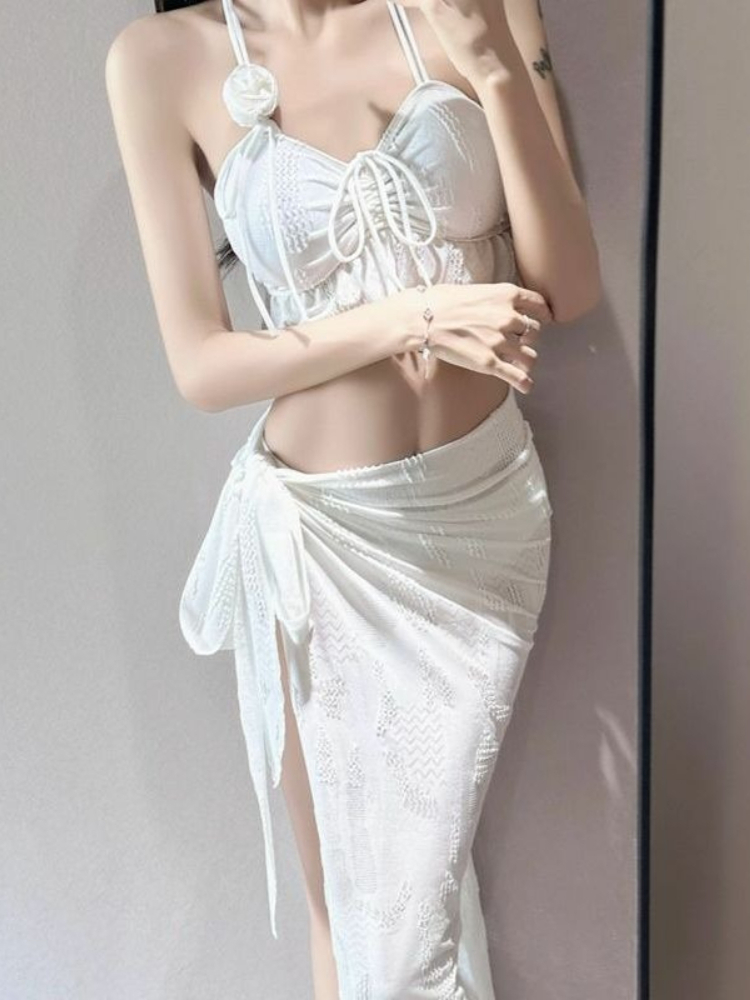 ชุดว่ายน้ำสองชิ้นลายดอกไม้สำหร - Women'S Fashion Middle Ages บทวิจารณ์และราคา