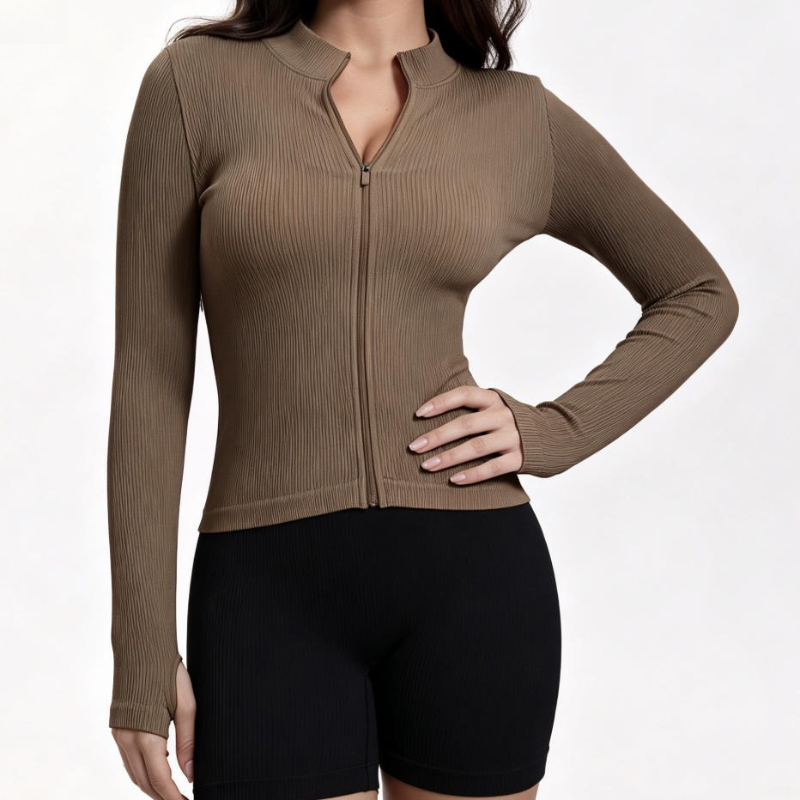 เสื้อโยคะแขนยาวมีซิปสำหรับผู้ห - Women Fashion Wear บทวิจารณ์และราคา
