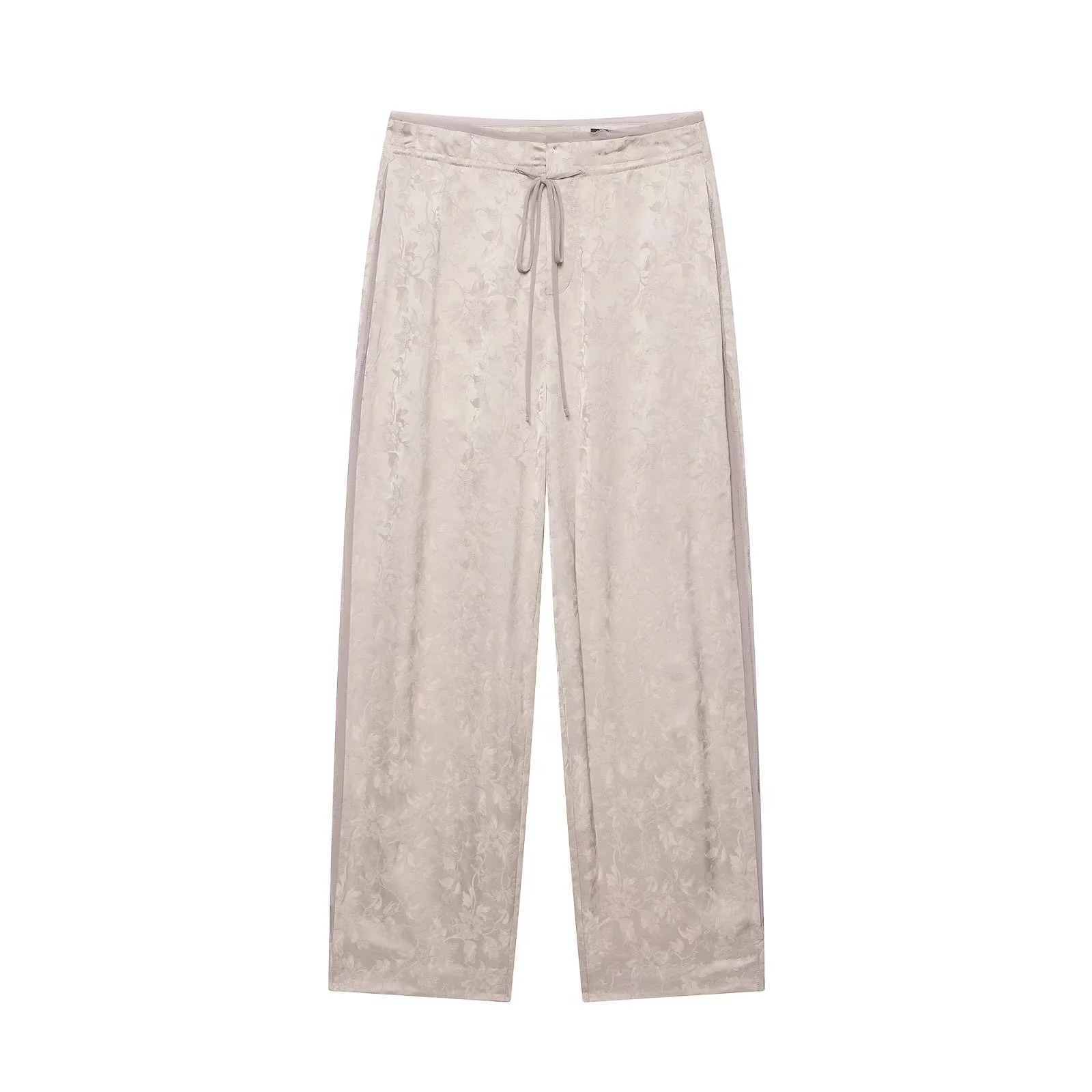 ชุดเซ็ตสองชิ้นผ้าซาตินลายดอกไม - Wide Leg Palazzo Pants บทวิจารณ์และราคา