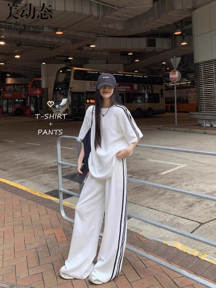 ชุดลำลองทรงหลวมสำหรับผู้หญิงชุ - Wide Leg Palazzo Pants บทวิจารณ์และราคา