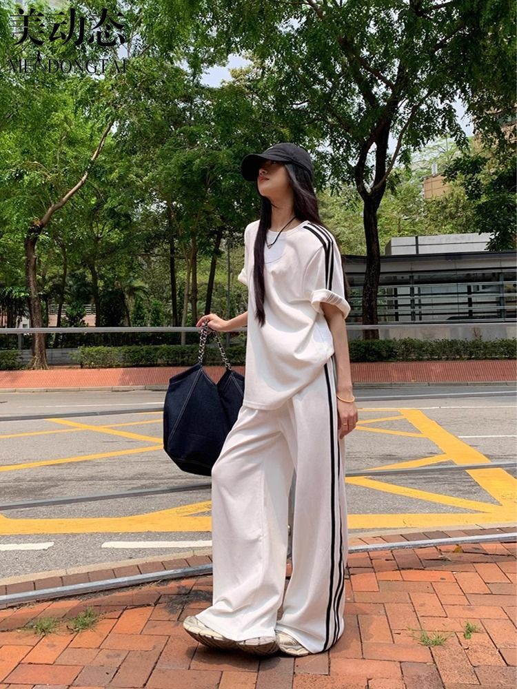 ชุดลำลองทรงหลวมสำหรับผู้หญิงชุ - Wide Leg Palazzo Pants บทวิจารณ์และราคา