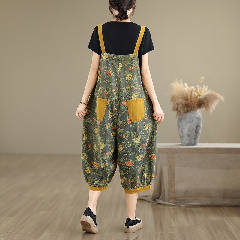 จั๊มพ์สูทเดนิมลายดอกไม้แฟชั่น  - Mom Jeans Women บทวิจารณ์และราคา