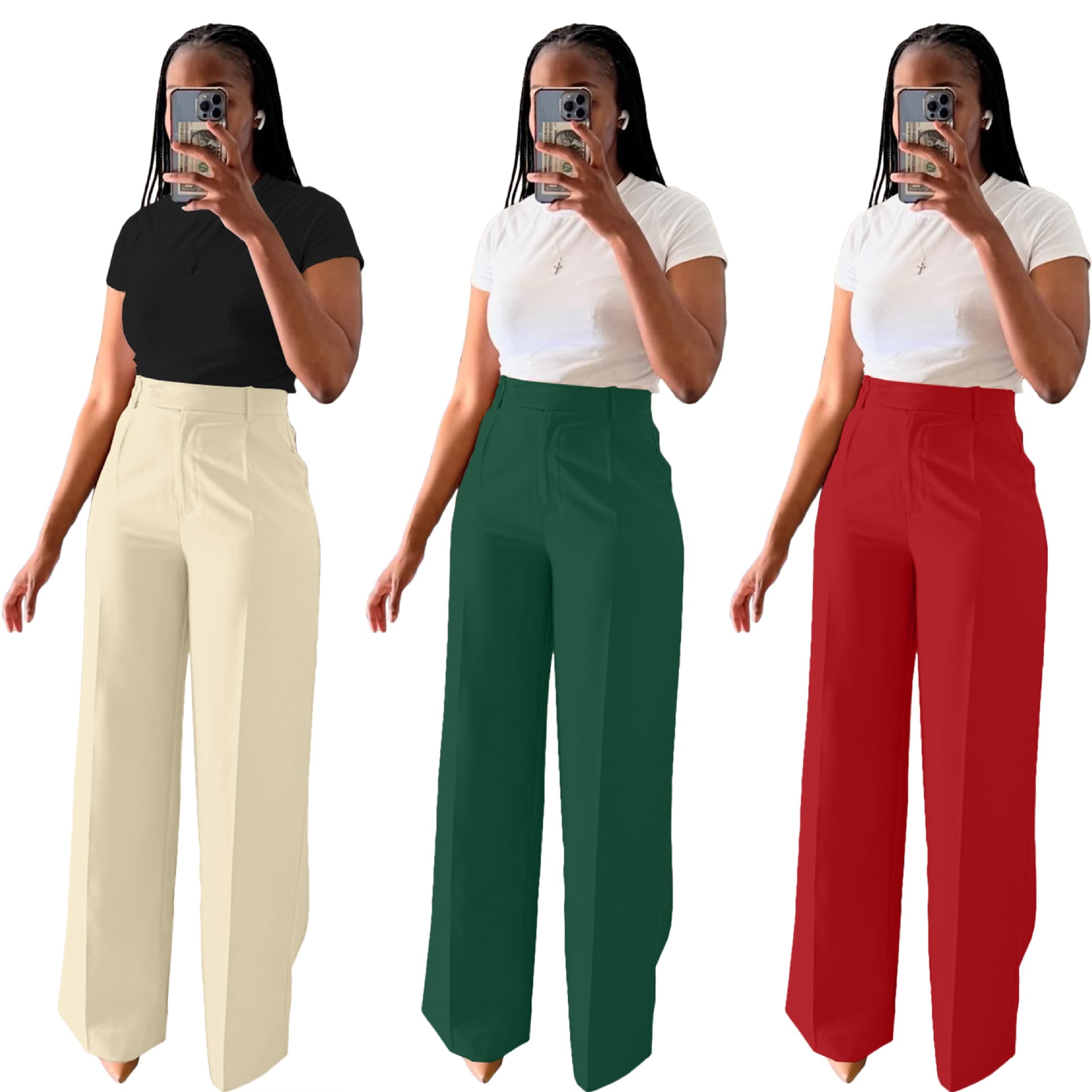 ยาวกางเกงผู้หญิงกางเกงขากว้างเ - Mom Jeans Women บทวิจารณ์และราคา