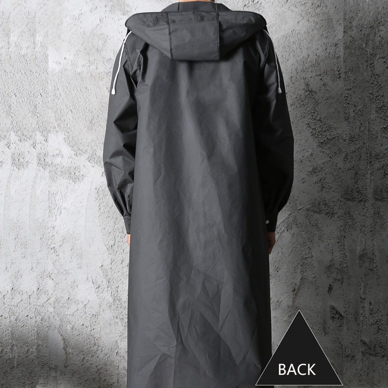 สีดําแฟชั่นผู้ใหญ่กันน้ํายาวเส - Women'S Fashion Rain Jacket บทวิจารณ์และราคา