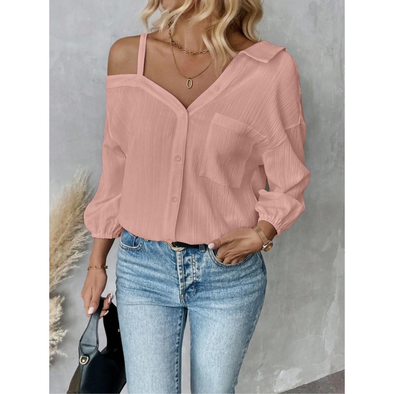 เสื้อผู้หญิงไซส์ใหญ่ 1XL-5XL เ - Asymmetric Top Women บทวิจารณ์และราคา