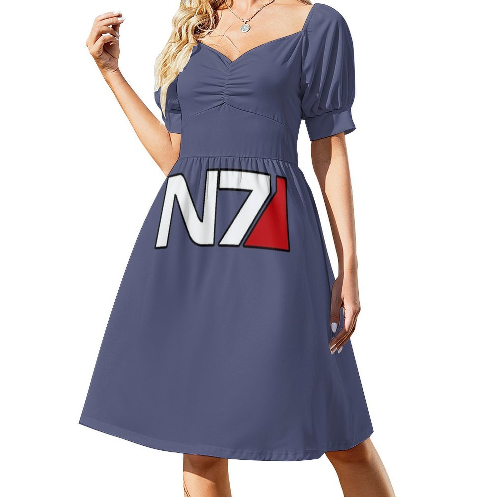 ชุดเดรสลายดอกไม้โลโก้ N7 สำหรั - Floral Summer Dress บทวิจารณ์และราคา
